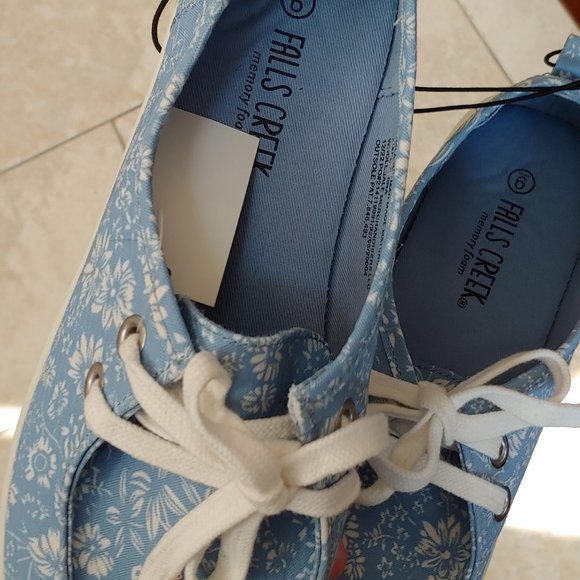 Falls Creek Women's Viv Floral Casual Shoe, Blue, Sz 11 - Picture 10 of 11